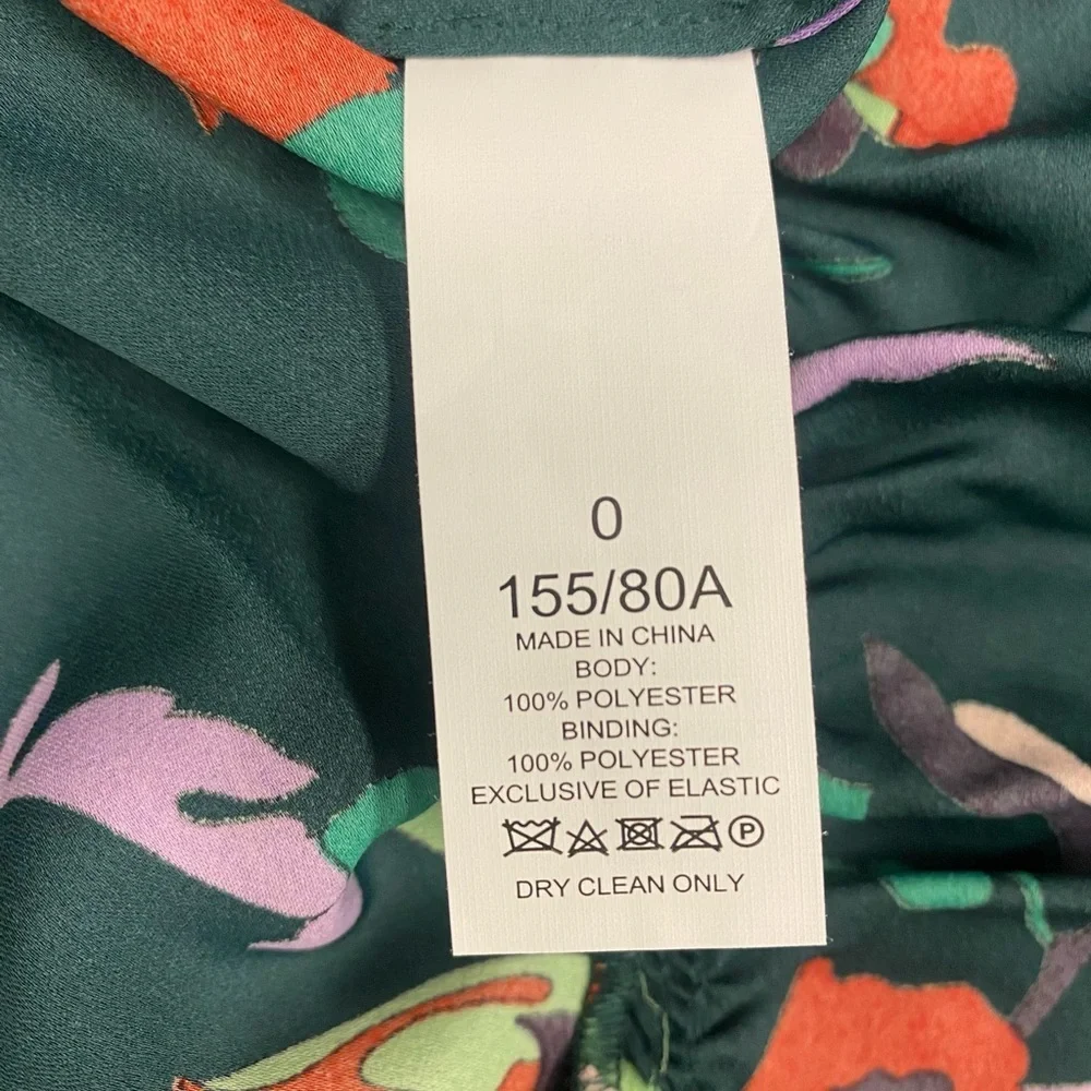 NWOT Kate Spade Fleur Nouveau Mini Dress Smocked Ruffle Green Women Size 0